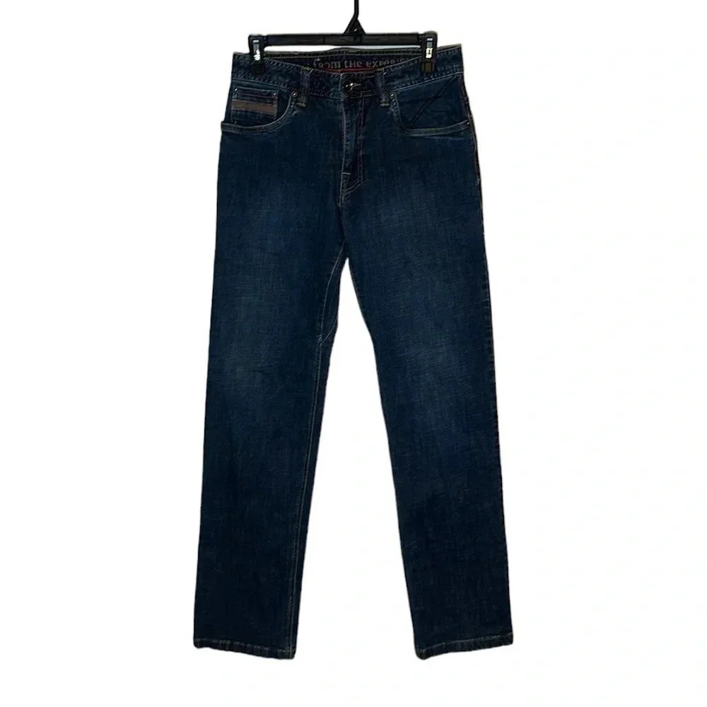 Prana Men’s Breathe Straight Fit Dark Wash Denim Jeans Size 32 Casual Weekend